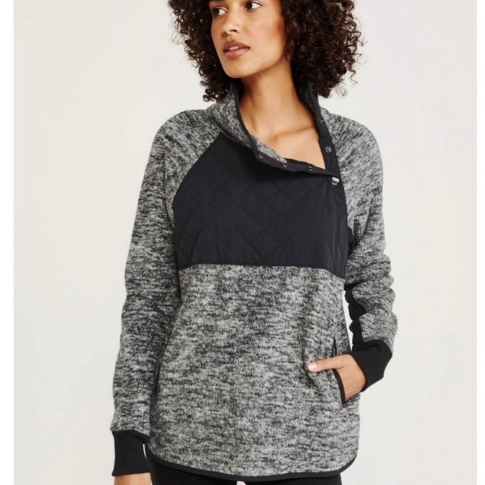 Abercrombie and Fitch Fleece. Black and Grey, Large